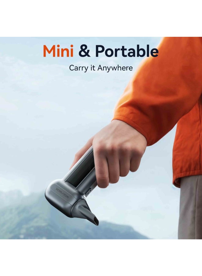 WOLFBOX 150K RPM 6000mAh 3-Gear Turbofan Rechargeable Cordless Electric Air Duster Grey 5.8 x 22.5 x 15.5 cm MEGAFLOW 100 - Image 5